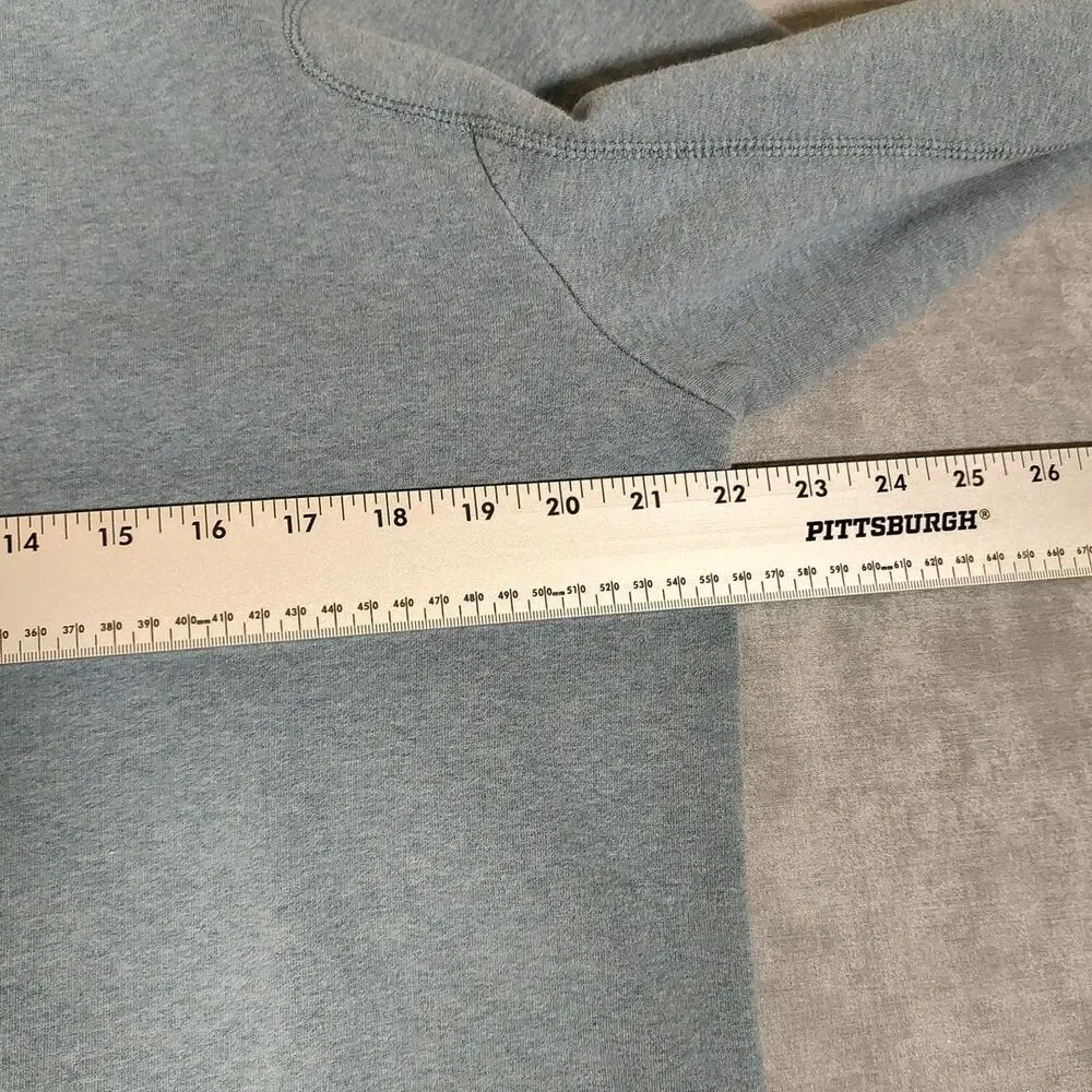 Nike Air Jordan Jumpman Block Fleece Crewneck Sweatshirt Mens Large Gray Blue